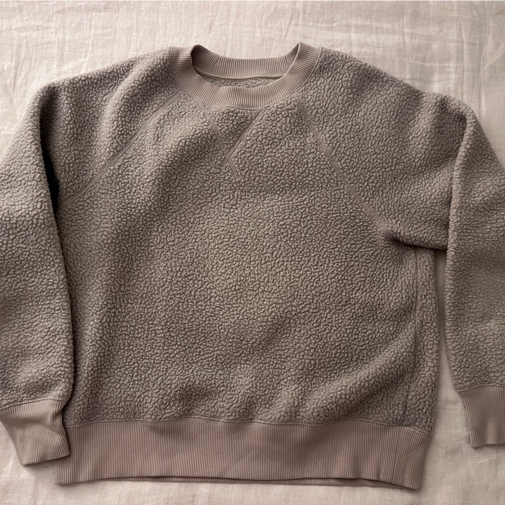 Everlane Taupe Sherpa Jacket